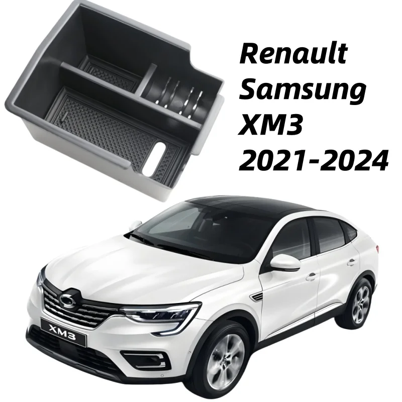 

Car Center Console Organizer Tray For Renault Samsung XM3 2021-2024 Car Central Armrest ABS Secondary Storage Box