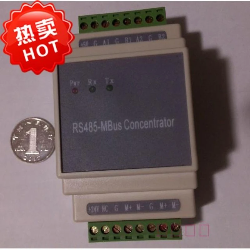 1-250 Slave MBUS/M-bus/to RS232/RS485 module, fully transparent transmission concentrator