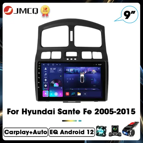 วิทยุติดรถยนต์12 2Din แอนดรอยด์สำหรับ Hyundai CLASSIC Santa Fe 2000-2004 JAC S1 (Rein) 2005เครื่องเล่นมัลติมีเดียในรถ2006 2015