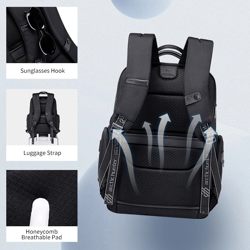 ARCTIC HUNTER Splashproof Backpack for Men 17 Inch Laptop Bag Pack Travel Backpacks Multifunction Backbag Mochilas Bags