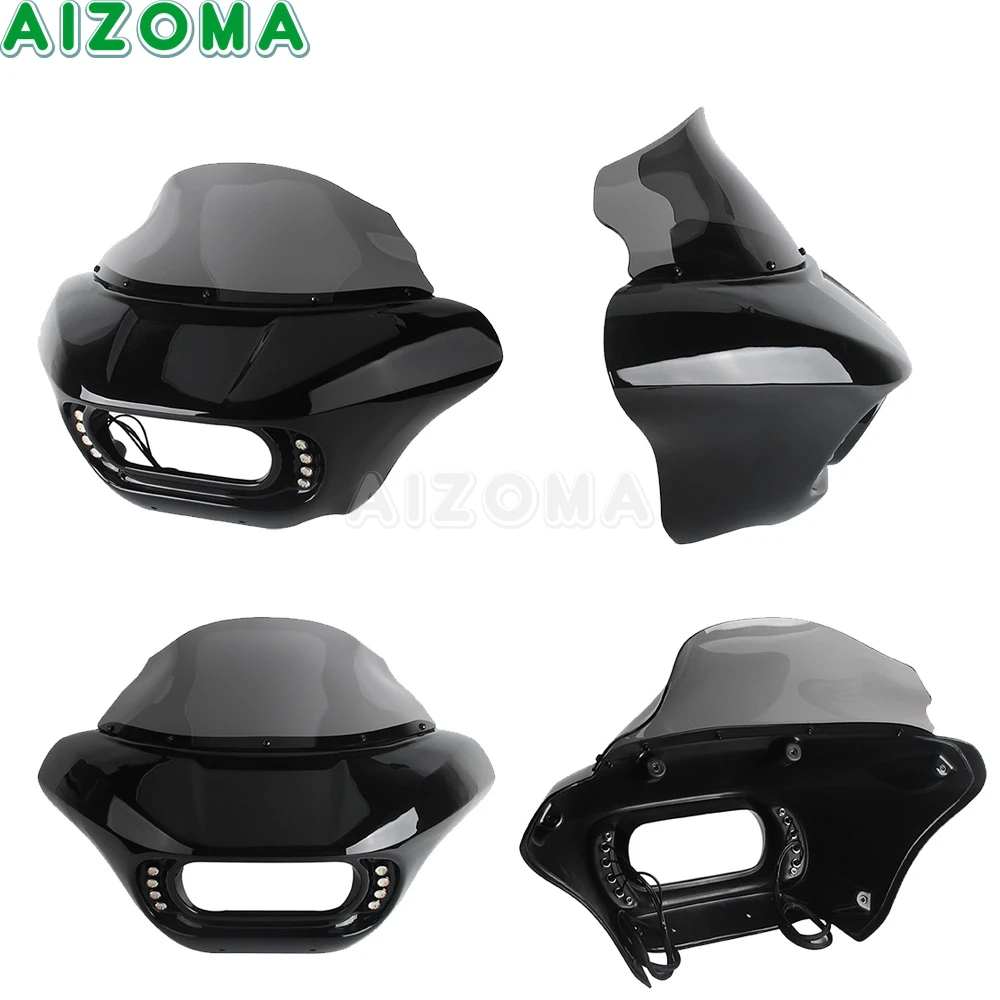 المزدوج ضوء هدية ل Baja LP4 تصميم الجبهة العلوي هدية قناع غطاء ل هارلي سوفتيل M8 منخفضة رايدر 107 FXLR القياسية FXST