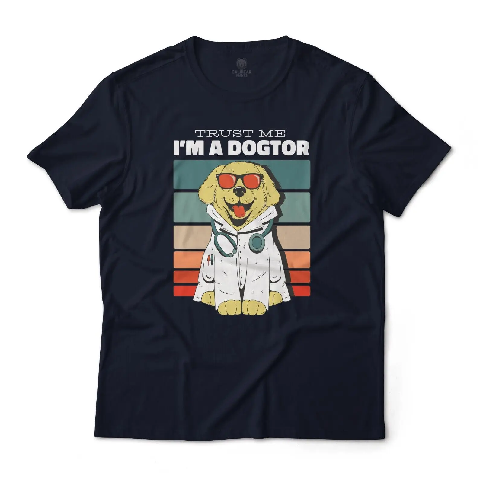 

Trust Me I'm A Dogtor Golden Retriever Funny Graphic T-Shirt Lightweight Cotton