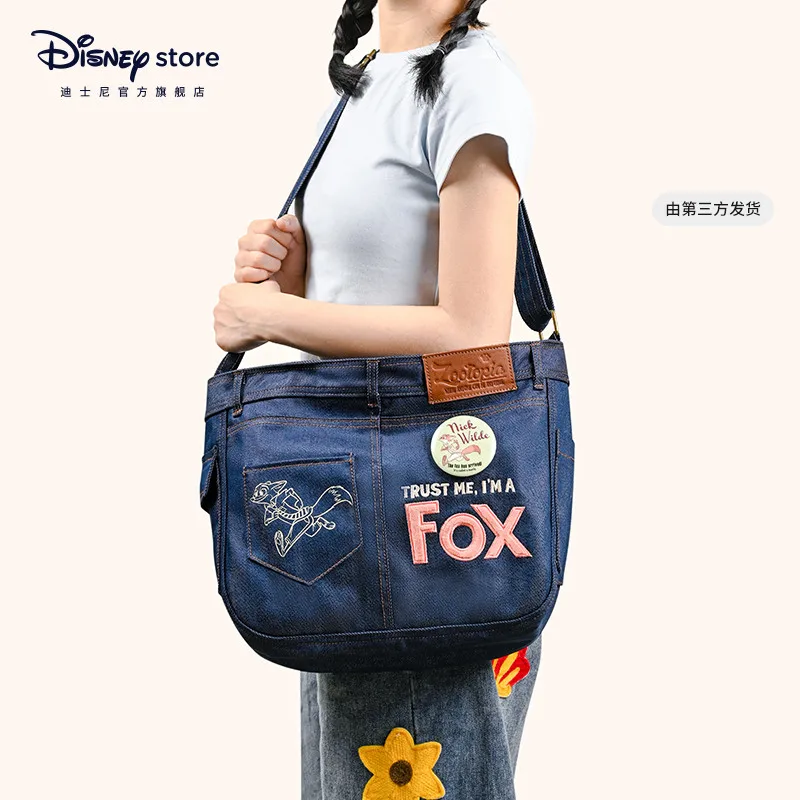 

Оригинальная ковбойская сумка через плечо Disney Zootopia Nick Judy, большая вместительная сумка на плечо, уличная пригородная сумка для девочек, персонализированные подарки