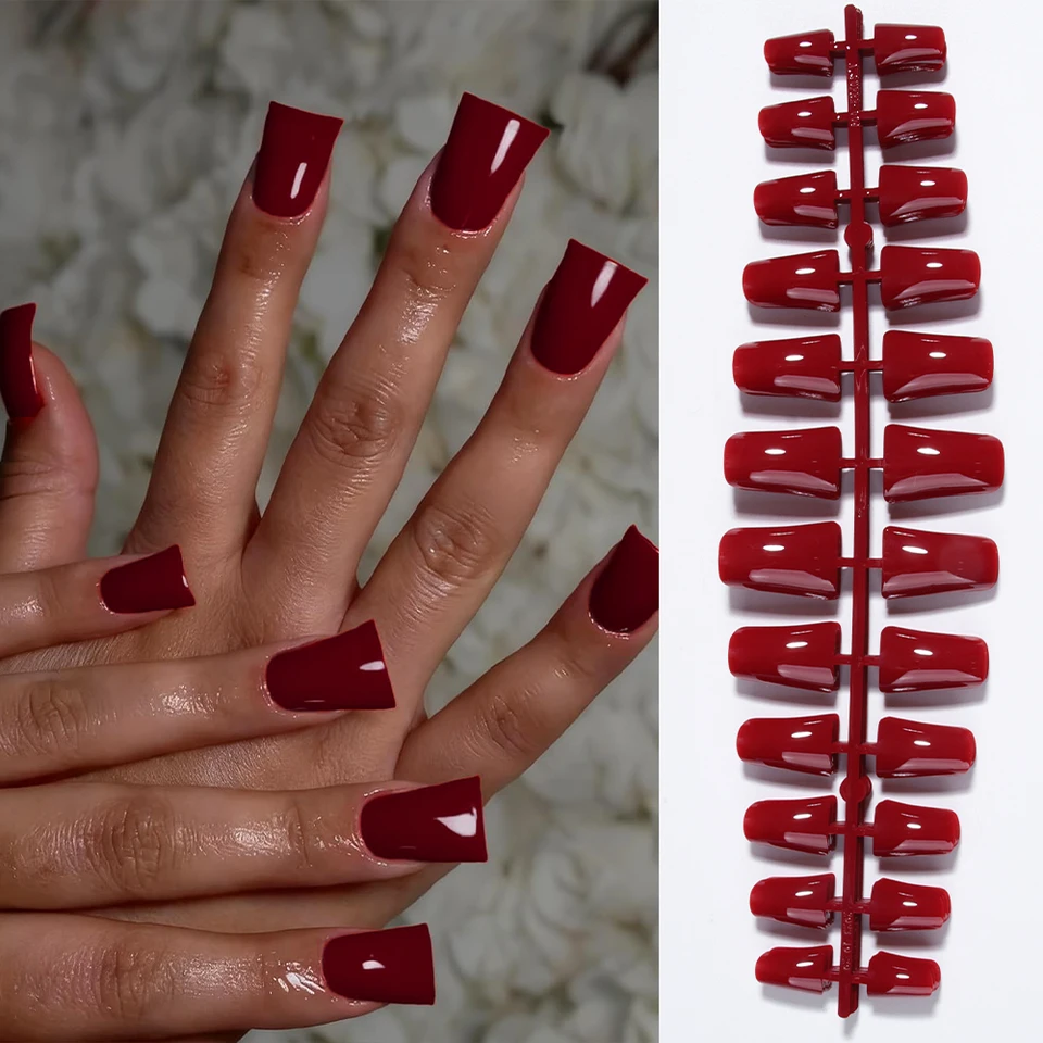 144 piezas uñas postizas de pato simples y clásicas, elegantes blancas francesas, desmontables y reutilizables, incluye lima de uñas 6