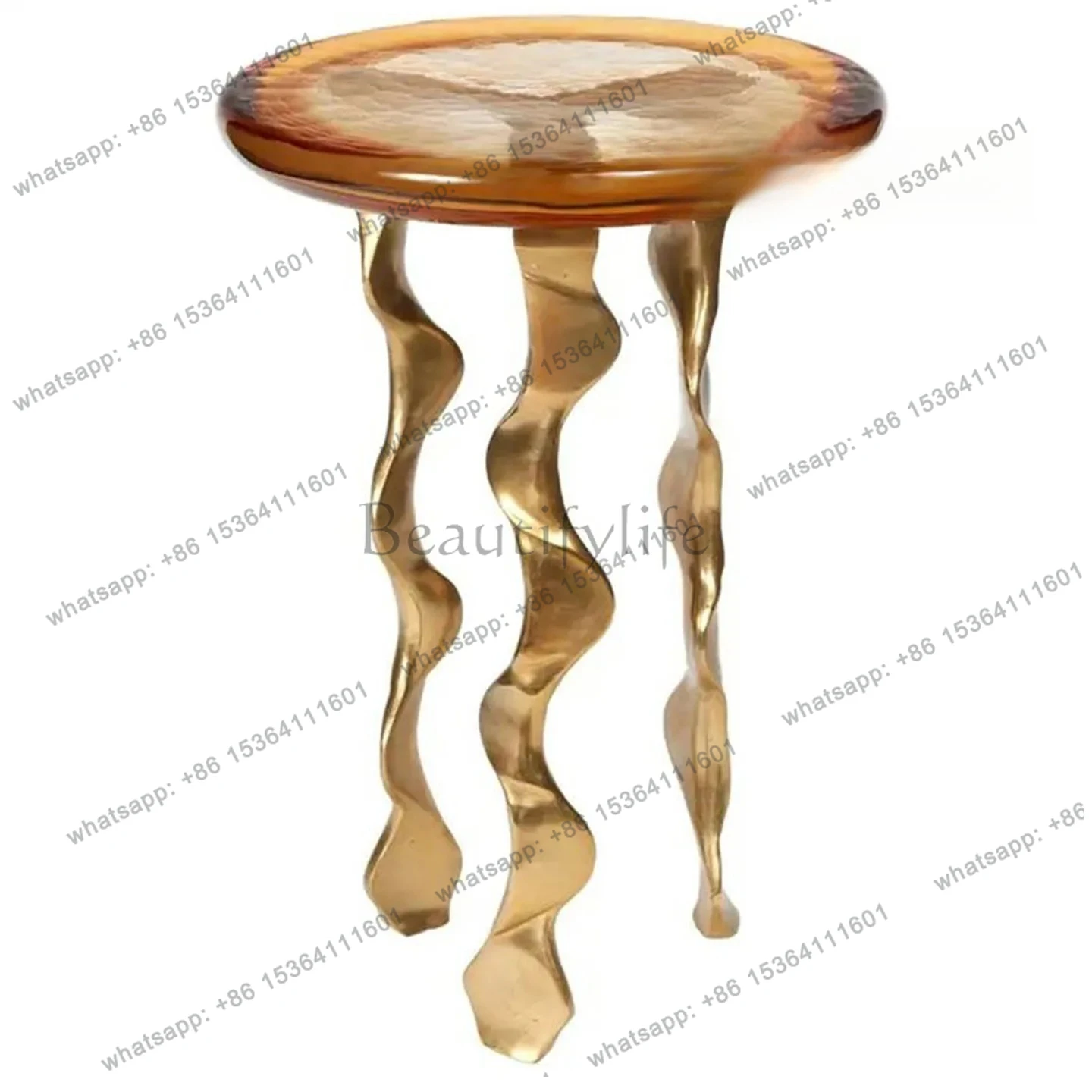 

Italian home light luxury living room small tea table simple villa model room minimalist art balcony