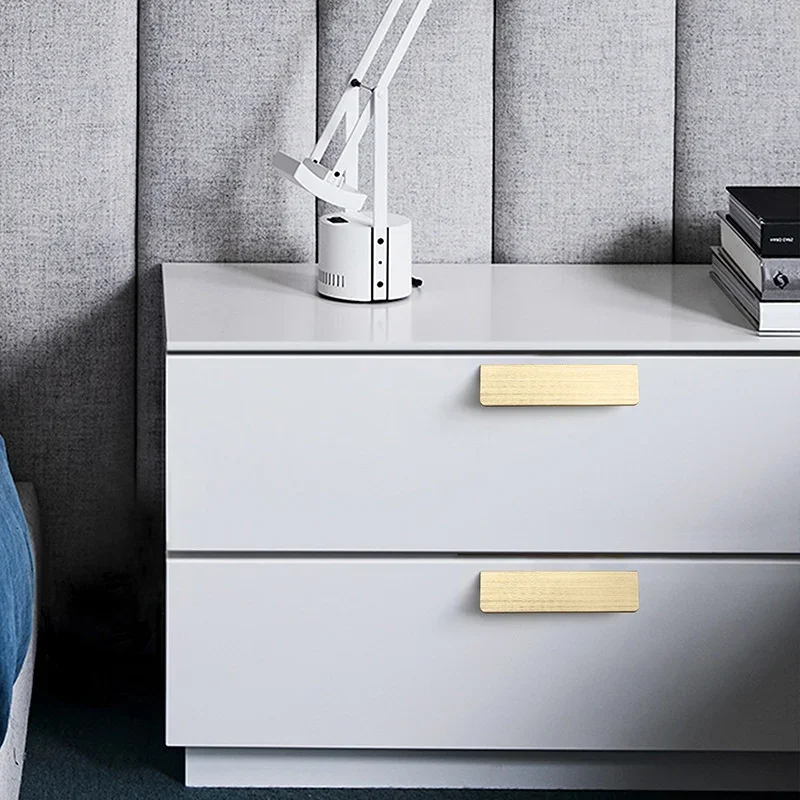 مقبض من سبائك الألومنيوم باللون الأسود بتصميم بسيط، مقبض باب خزانة الملابس، ملحقات أجهزة الأثاث