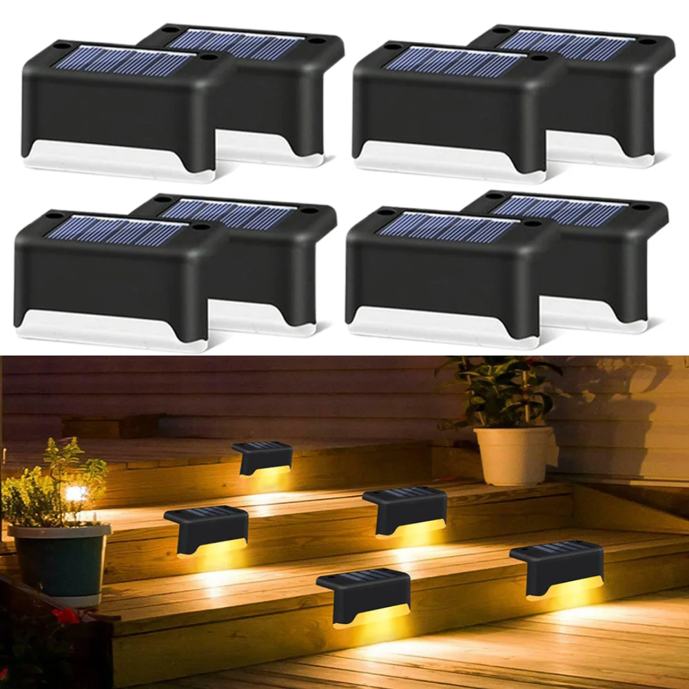 Buiten Trap Led Solar Lamp Waterdicht Tuin Licht Pathway Yard Patio Stappen Hek Lampen Tuin Decor Outdoor Solar Light