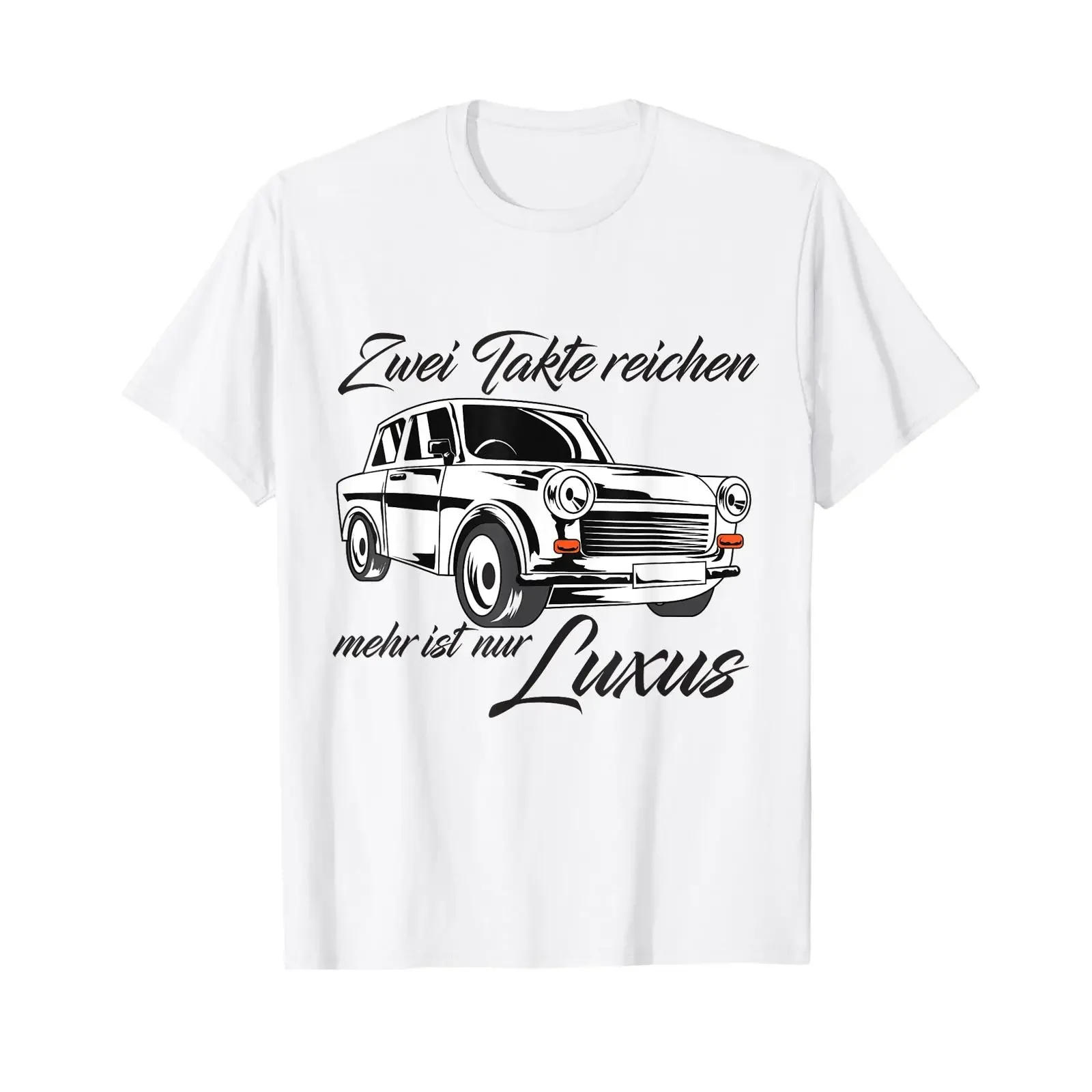 Camiseta TrabanT con estampado 'trabi', estilo vintage, lavada, elástica, suave, para uso diario, informal, estilo urbano, cómoda