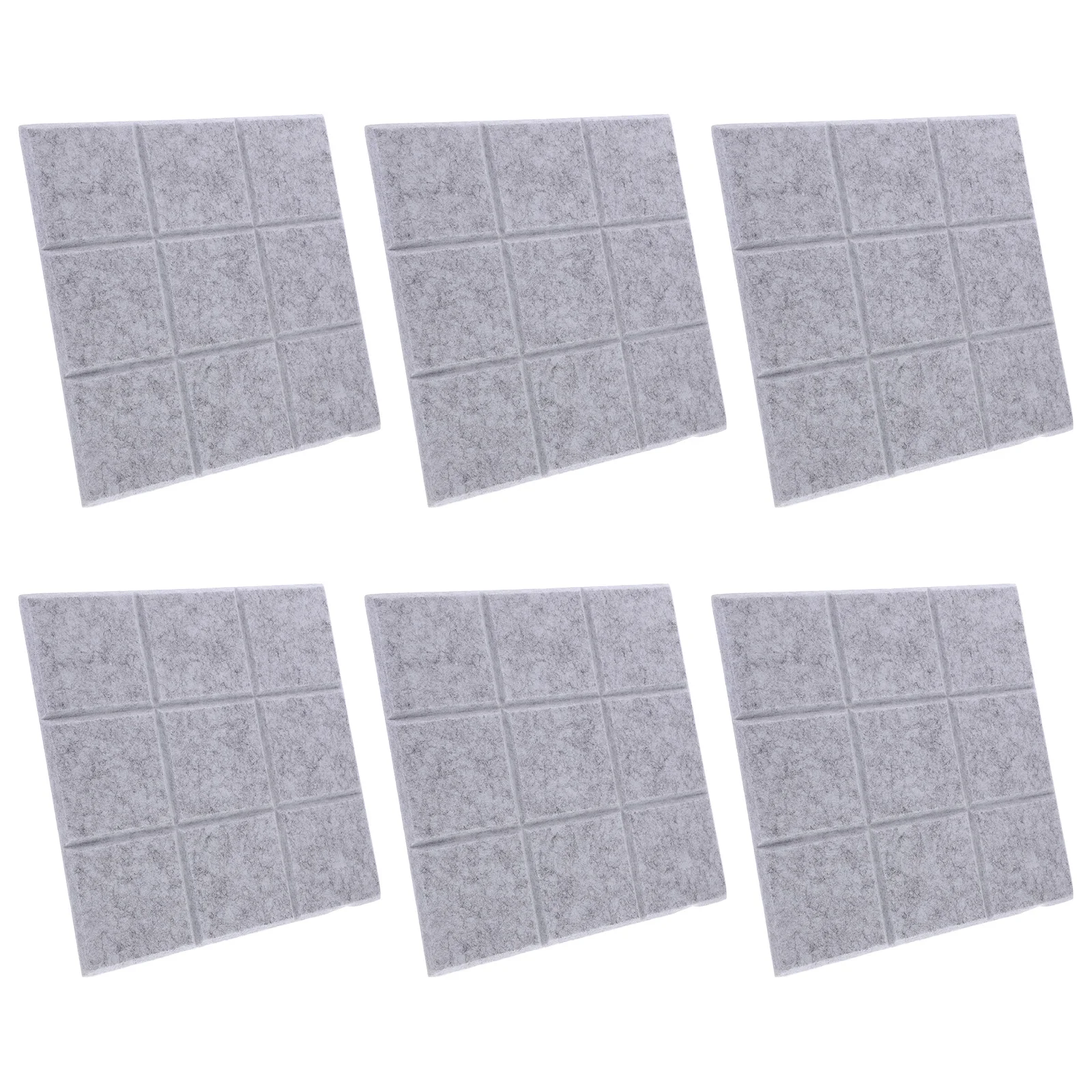 

6 Pcs Felt Bulletin Board Wall Sticker Self Adhesive Tiles Memo Pin Boards Kids Room Office Activity Display Notice