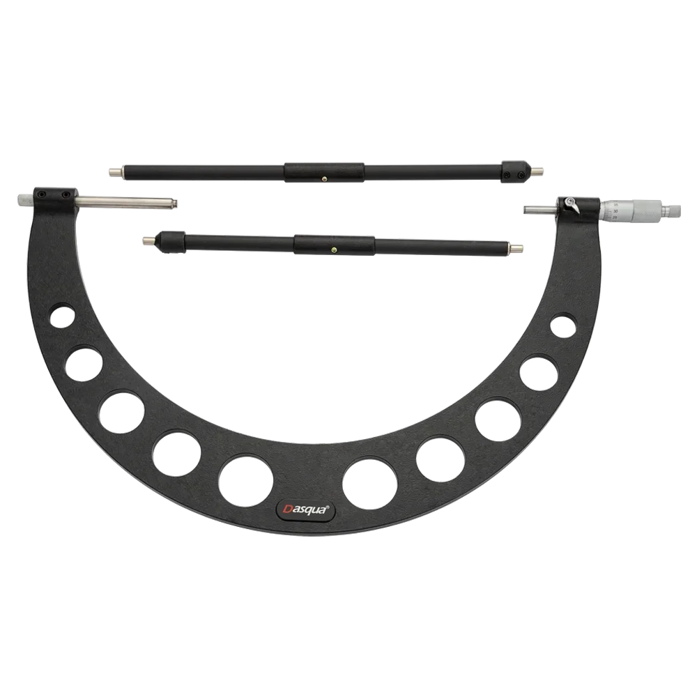 2025 Dasqua 400-500 mm Outside Micrometer With Adjustable Anvils Satin Chrome