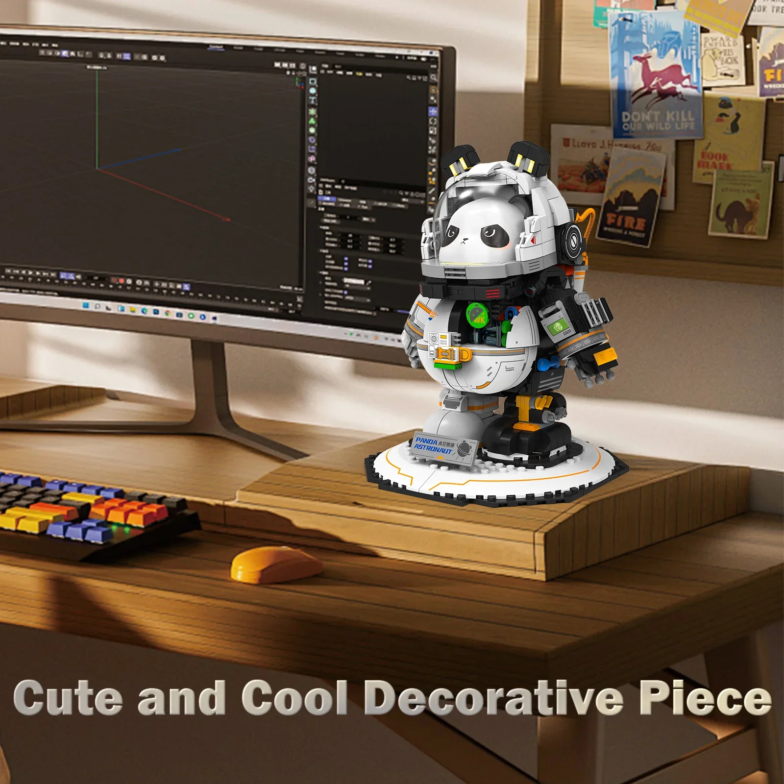 Figurines Créatives de l'Espace pour Adulte et Enfant, Astronome, Construction de Nuit, Animaux Mignons, Modèle d'Exposition, Jouet, Cadeau