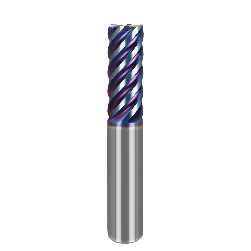 HRC70 4,6,8,10,12mm Carbide End Mills,Tungsten Carbide Flatted Square,Milling Cutter Flutes Coating Nano,Length,Cnc Machine