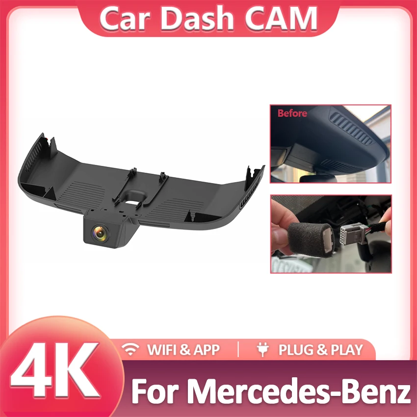 4K Wifi Dash Cam Car DVR Rear Camera for Mercedes Benz V Class w447 v200d v220d v250 v260 v300d EQV METRIS Marco Polo 2014-2022