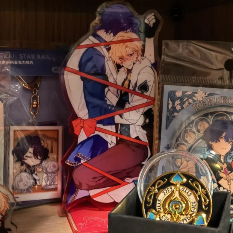 Honkai: Star Rail Anime Game Peripheral Plaque Truth Doctor Dr. Ratio Aventurine CP Bundle Acrylic Plaque Sand Table Decoration