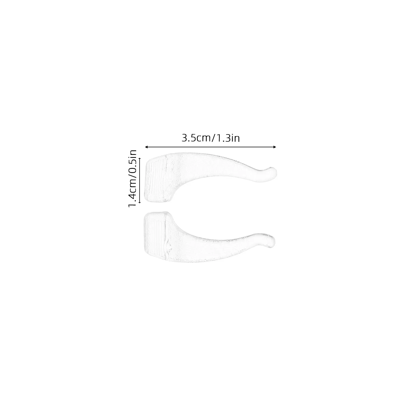 50Pairs Clear Silicone Eyeglasses Ear Hooks Non Slip Temple Grips Soft Flexible Comfort Fit for Daily Wear Outdoor Activities