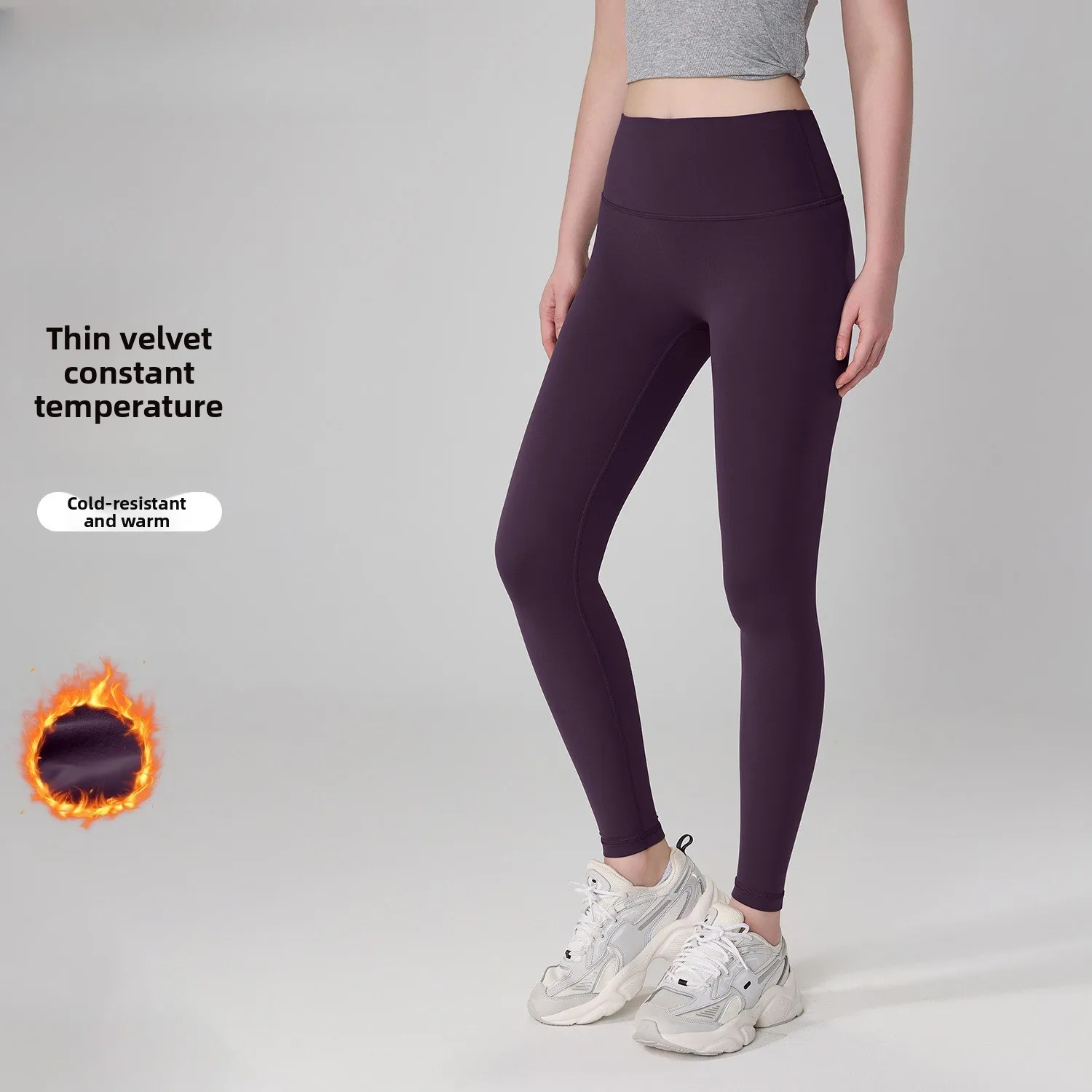 

Must-Have for Cold Autumn & Winter! Fleece-Lined Yoga Pants for Women - High Waist & Butt Lifting, 2-Way Wear, Slim Fit No Bulk