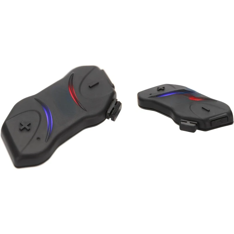 Low Profile Motorcycle Bluetooth Headset and Intercom Dual Pack - SMH10RD-01,Black,Medium