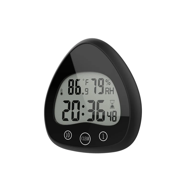 Tipo copo de sucção do banheiro temperatura e umidade temporizador alarme, cozinha em casa temporizador criativo, toda a máquina é à prova dwaterproof água