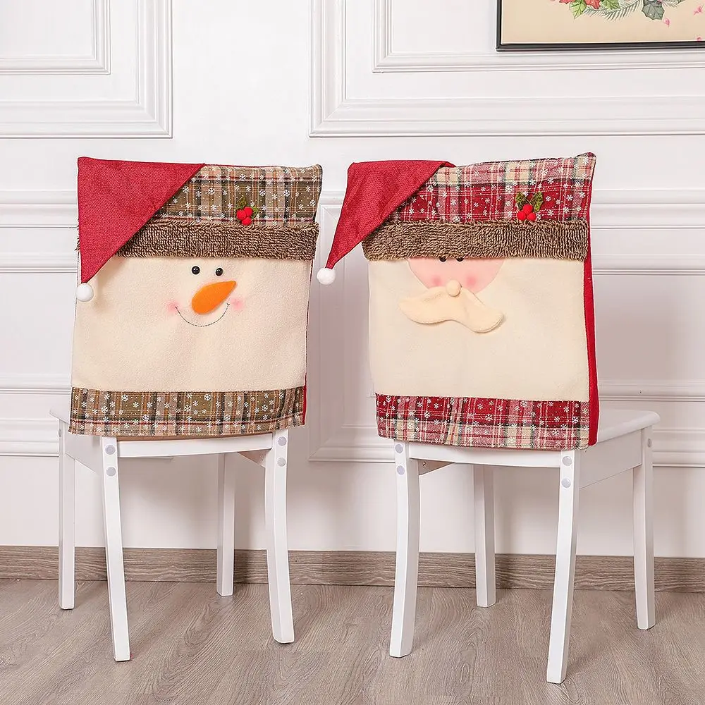 Decorazioni per la sala da pranzo accessori per feste fodere per babbo natale decorazioni natalizie coprisedie coprisedili per sedie forniture da