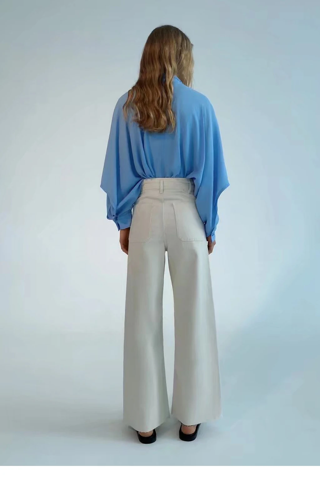 

Свободные джинсы для похудения с высокой талией, женские модные универсальные бежевые прямые брюки, сезонная повседневная одежда на весну и осень