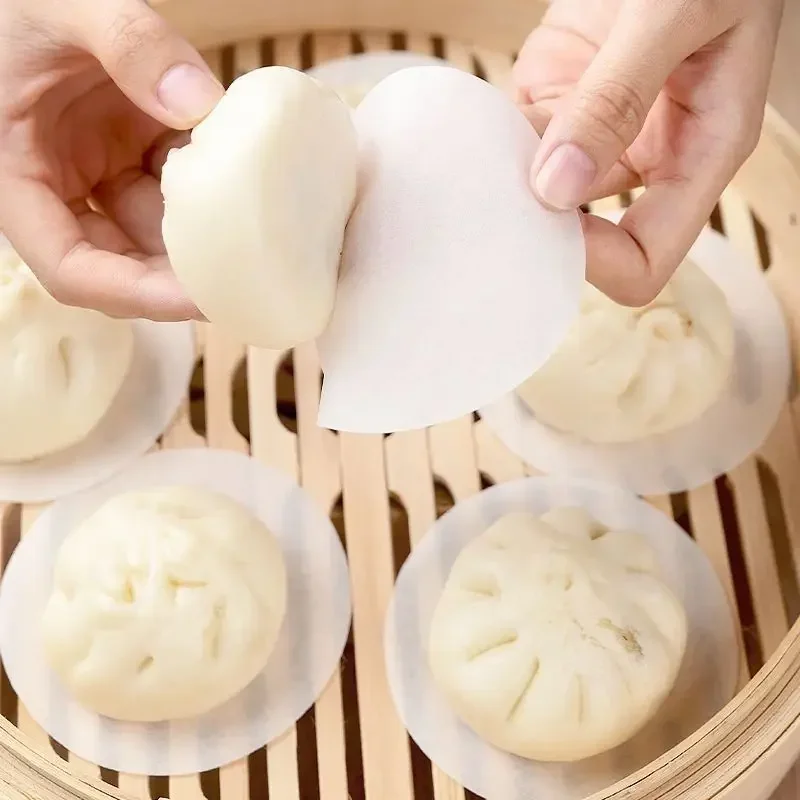 Round Baking Paper Steamed Paper Oven Barbecue Steamed Bun Steamer Drawer Paper Non-sticky Oil-proof Shippi