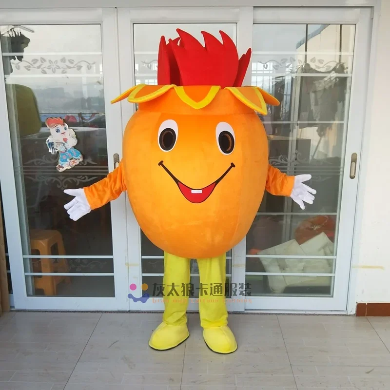 Weihnachten Gemüse Thema Anime Maskottchen Kostüme Rote Süßkartoffel Maskottchen Orange Mais Taro Granatapfel Karneval Kostüm