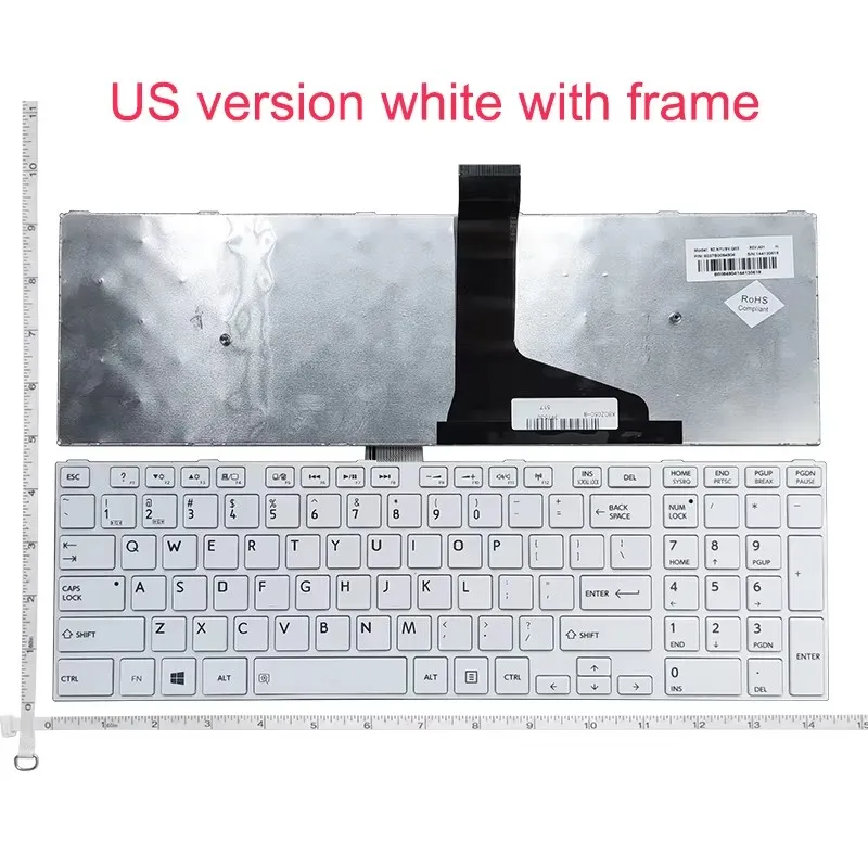 NEW Spanish SP/FR/UK Keyboard For Toshiba Satellite L50-A C50D C50-A C55D L70 L75 C70 C75 C50 M50-A M50D-A SP teclado BLACK