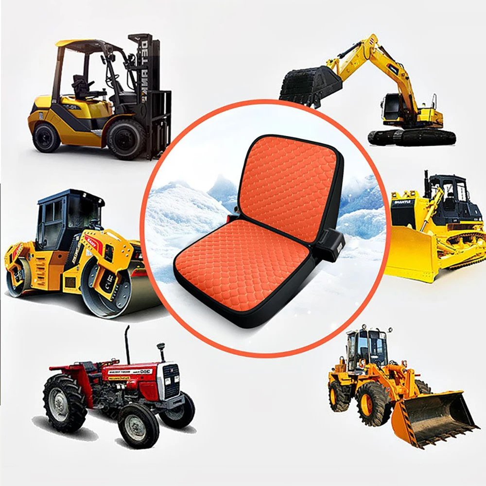 Universal Warm Cushion Cover for Construction Vehicles Forklifts Excavators Rollers Cranes Winter Plush Cushion Cover