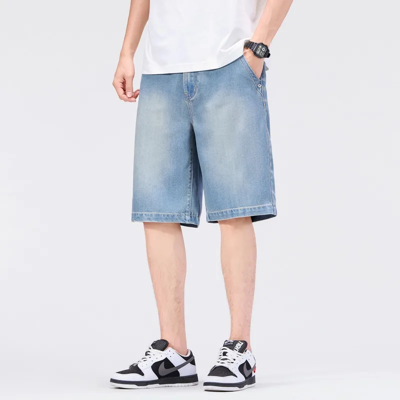 

Men's Denim Shorts Jorts Lightweight Breathable Summer Casual Jean Shorts With Pockets Loose Fit for Men