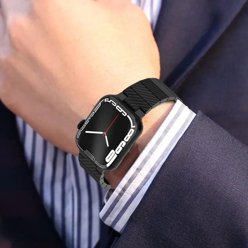 Carbon Fiber Strap for Apple Watch 10 9 8 7 45mm 41mm 42mm 46mm Lightweight Bracelet Wristband iWatch 6 5 4 SE 44mm 40mm Correa