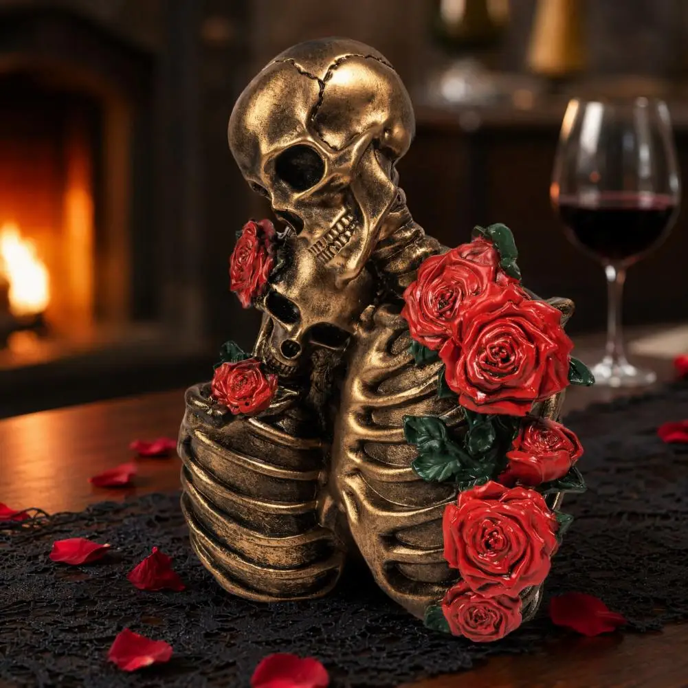 Retro Skull Character Skeleton Desk Ornament Valentine's Day Gift Easter Halloween Home Decorative Figurines Escape Room Props