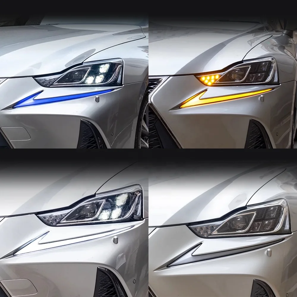 DK Motion LED RGB Style DRL Daytime Running Lights For Lexus IS250 IS300 IS350 2016-2020