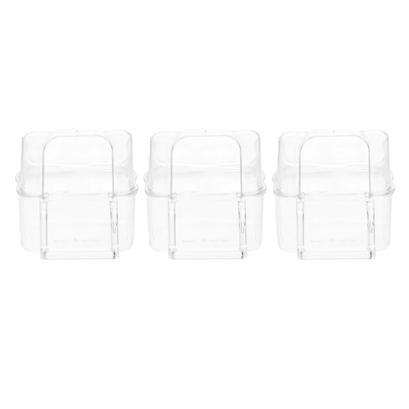 

3 pcs Pet Bird Feeding Bowl Set Base Detachable Anti-Splashing Shield Easy Clean Cage Food Container For Parrot Birds