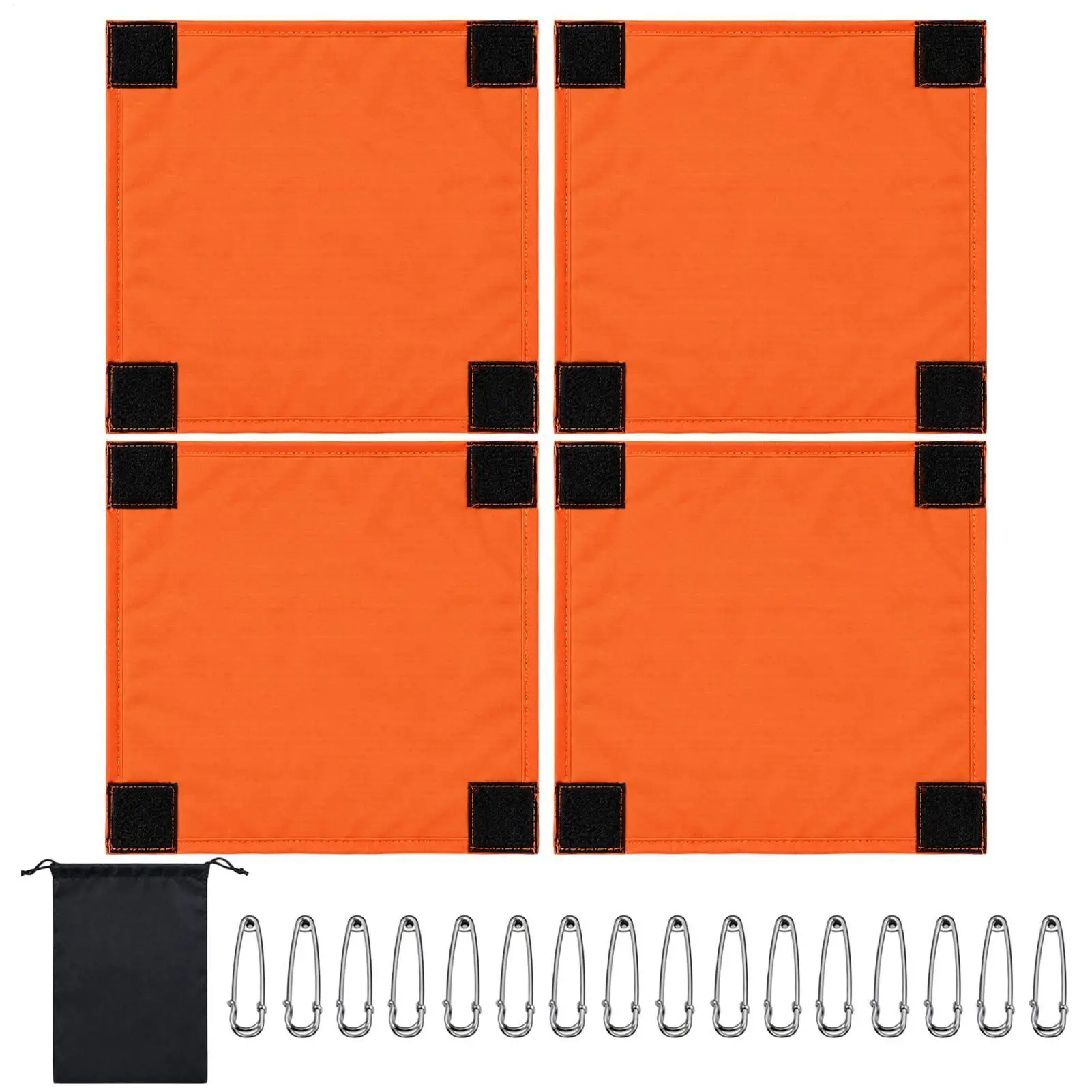 Blaze Orange Blind Cover Warning High Visibility Waterproof Tarp Blaze Orange Safety Blind Panels For Ground Tents Men Women
