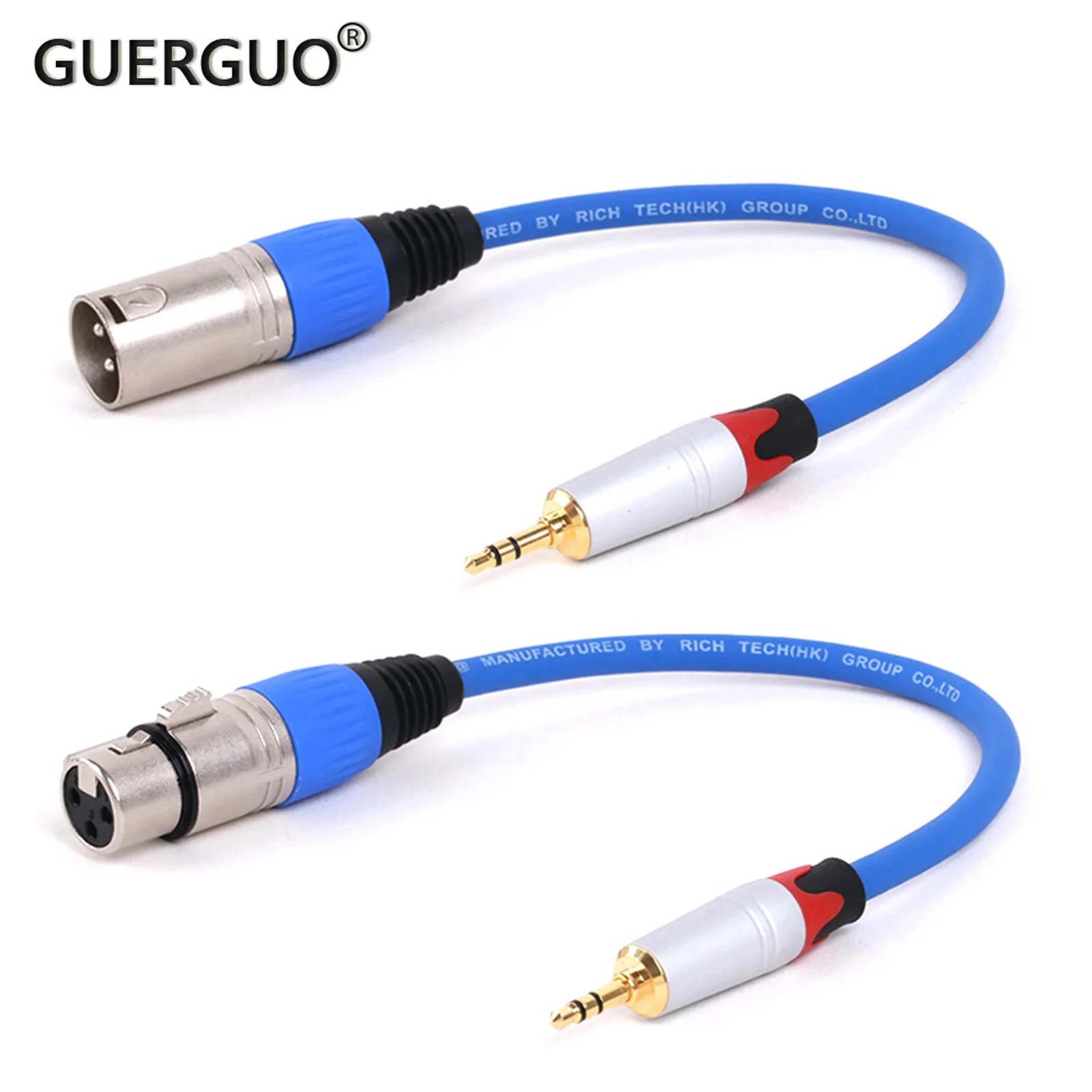 

3.5mm Male Stereo TRS Jack to XLR Female/Male Plug Cable Audio Cable For Microphones Speakers Sound Consoles Amplifier 0.3M-25M