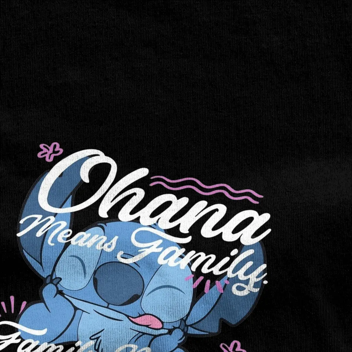 Vintage T Shirt Stitch Day Ohana Means Family 100% Cotton T Shirts Trending Tee Shirt for Men Beach Y2K Fun Short Sleeve Clothes