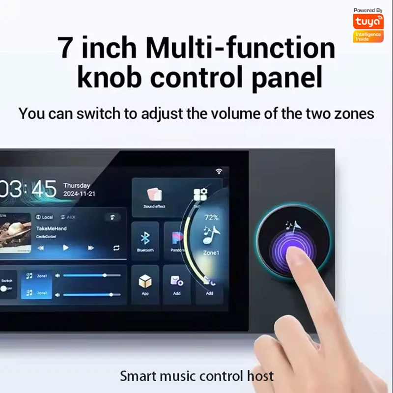 

Многофункциональный хост Anjielo TUYA Smart Music с центральным управлением, 7-дюймовая ручка, панель умного дома, связь сцены, поддержка Google Suite