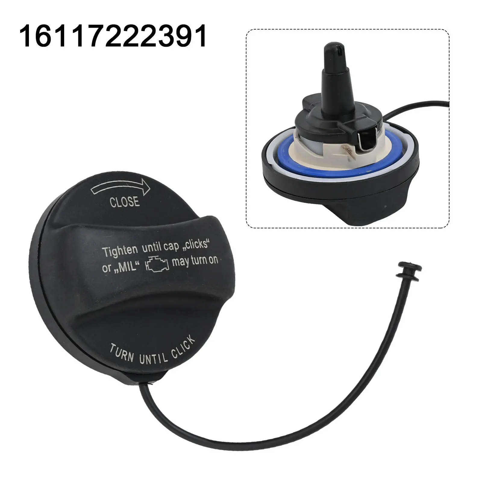 Car Fuel Tank Gas Cap Cover For BMW 1 3 5 7 Series X1 X3 16117222391 Plastic Automobile Fuel Filler Cap - view 3
