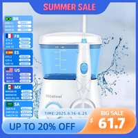 Nicefeel Hydro Jet Oral Irrigator Water Flosser Dental Jet Teeth Cleaner Hydro Jet With 600ml Water Tank & 7 Nozzle and 1 brush