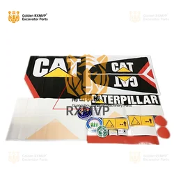 Per Caterpillar E305.5E 306 e2 307E 308 e2 309 e2stickers per parti di escavatori a strisce colorate per decalcomanie per auto di tutta la carrozzeria