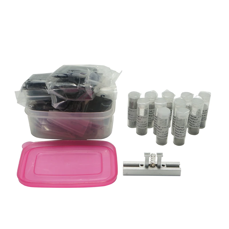 810pcs Direct Heat BGA Stencil Bga Reballing Stencil Kit Direct Heating Reballing Station Replace Full 11PCS BGA Solder Balls