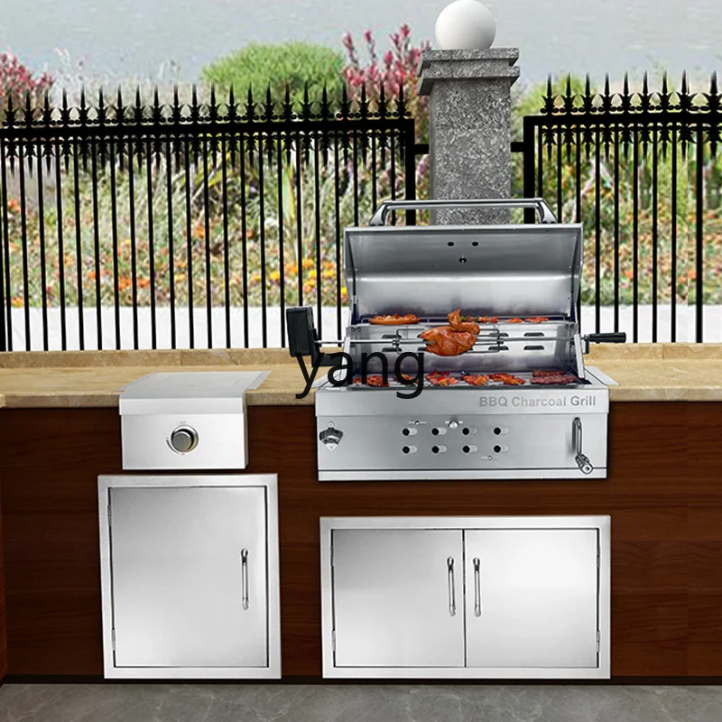

Yjq Stainless Steel Embedded Barbecue Oven Outdoor Charcoal Barbecue Grill Household Charcoal Grilled