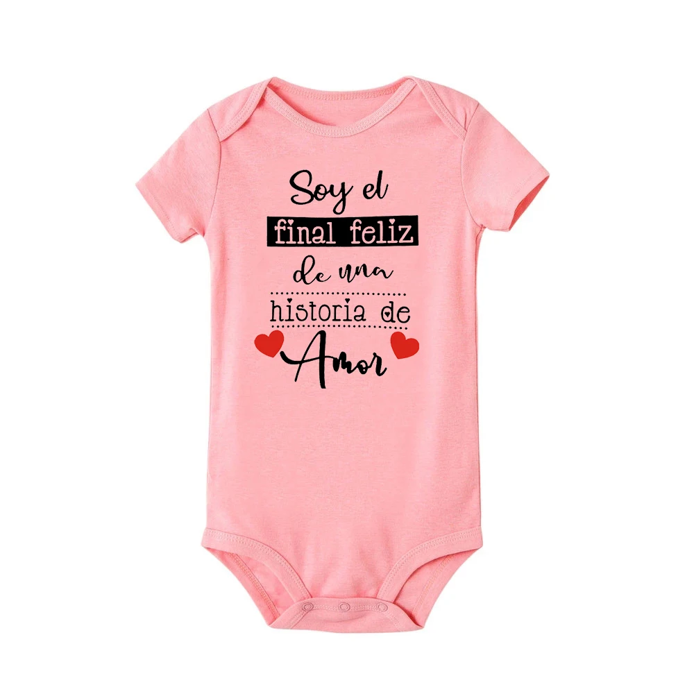 Funny Newborn Baby Romper Infant Short Sleeve Baby Body Clothes Spanish Print Boy Girl Toddler BodySuit Born Crawling Baby 0-24M