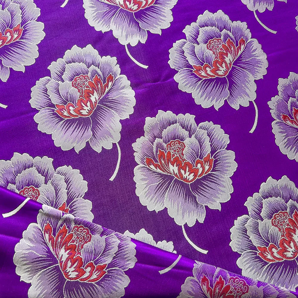 

Damask Satin Brocade Jacquard Fabric Vintage Floral Vein For Sewing Coat Curtain Tablecloth Sofa Cushion And Skirt Clothing