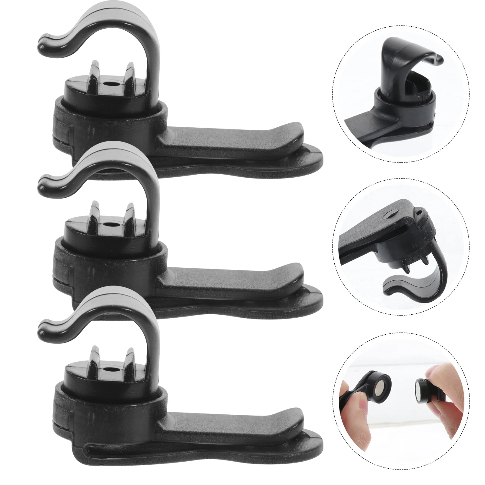 3 Pcs Automatic Locking Clamp Magnetic Water Pipe Portable Buckle Backpack Tube Replaceable Clips Straw