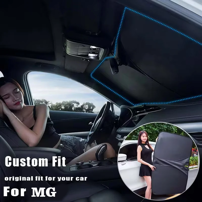 Custom fit  Heat Insulation Car front Windshield Sunshade cover For MG MG7 MG6 HS MG3 MG6 ZS MG5 MG6 UV Protection