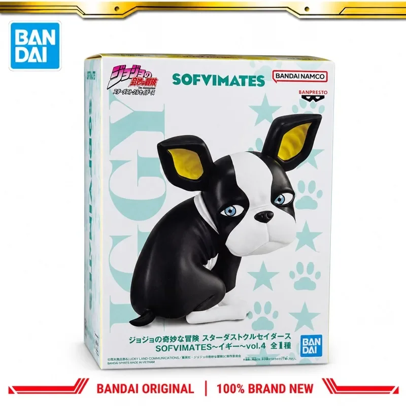 В наличии: Оригинальная фигурка Bandai Banpresto Jojo S Bizarre Adventure Iggy, новая, в коробке, аниме-персонаж, игрушка.
