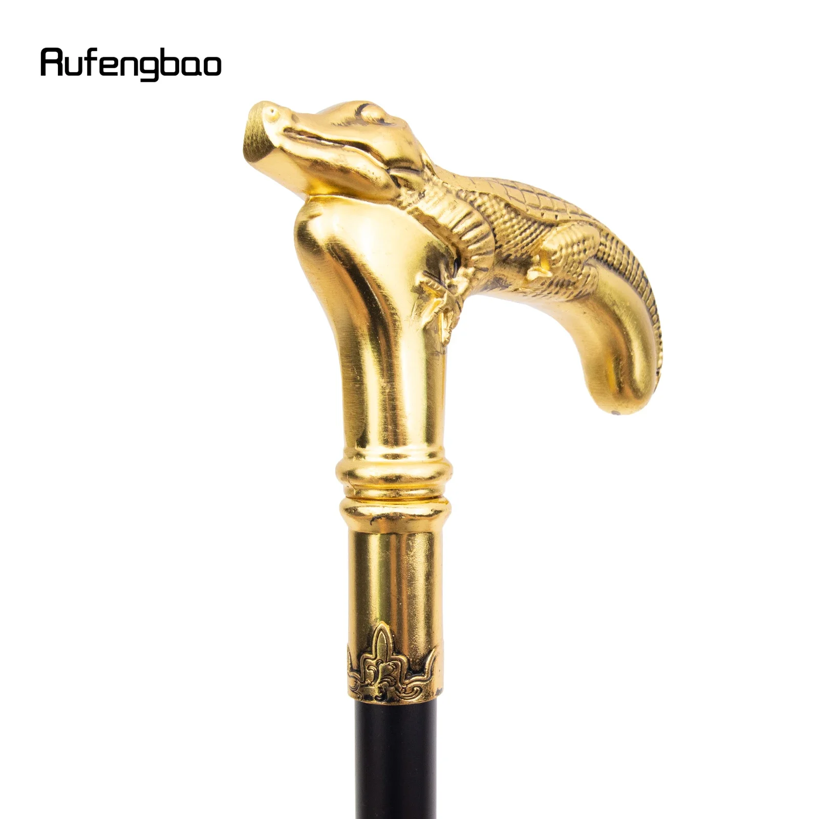 Golden Lizard Walking Cane Fashion Decorative Walking Stick Gentleman Elegant Cosplay Cane Knob Crosier 89cm