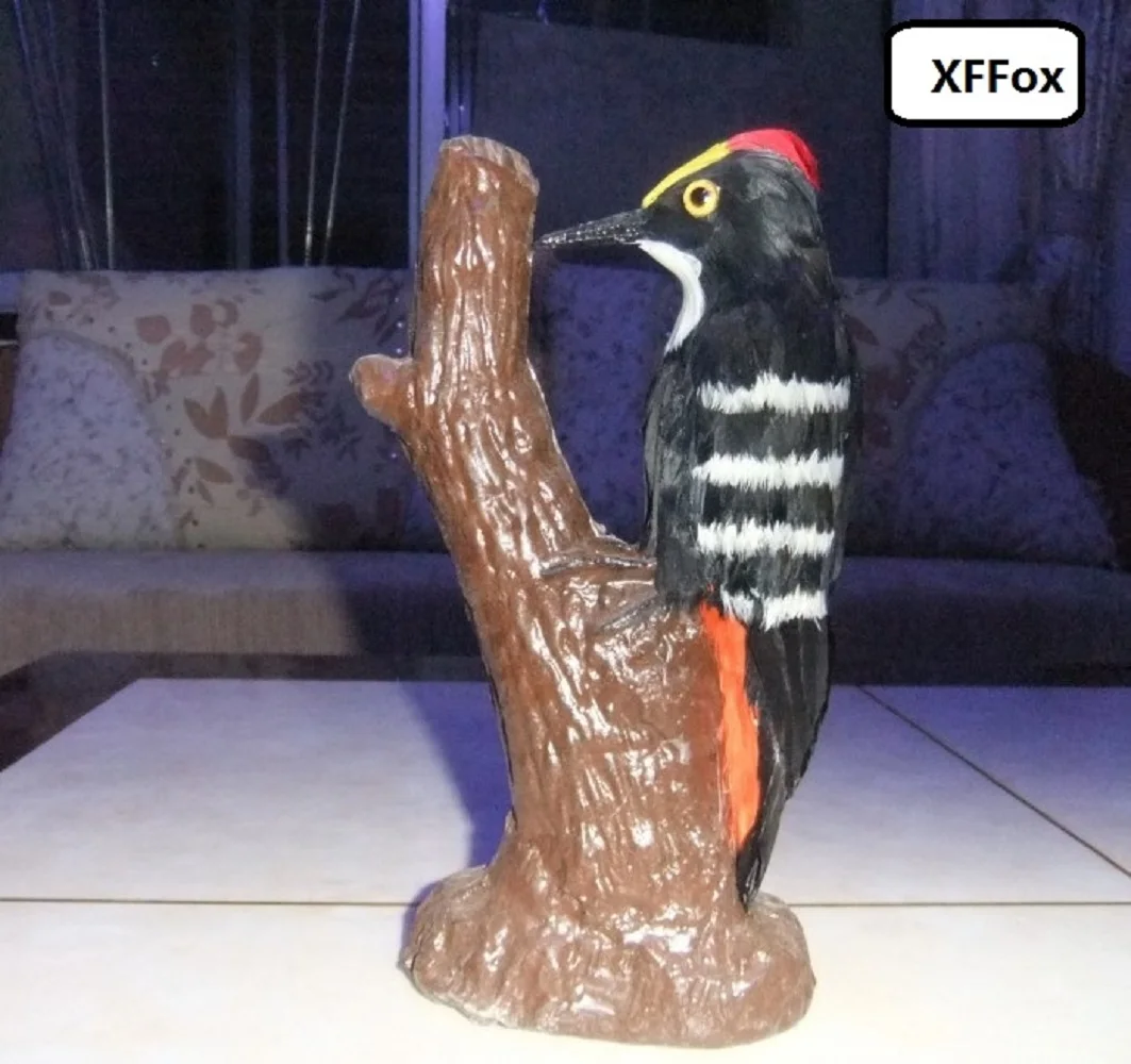 

new simulation woodpecker model plastic&feathers bird gift about 14x6x24cm xf0526