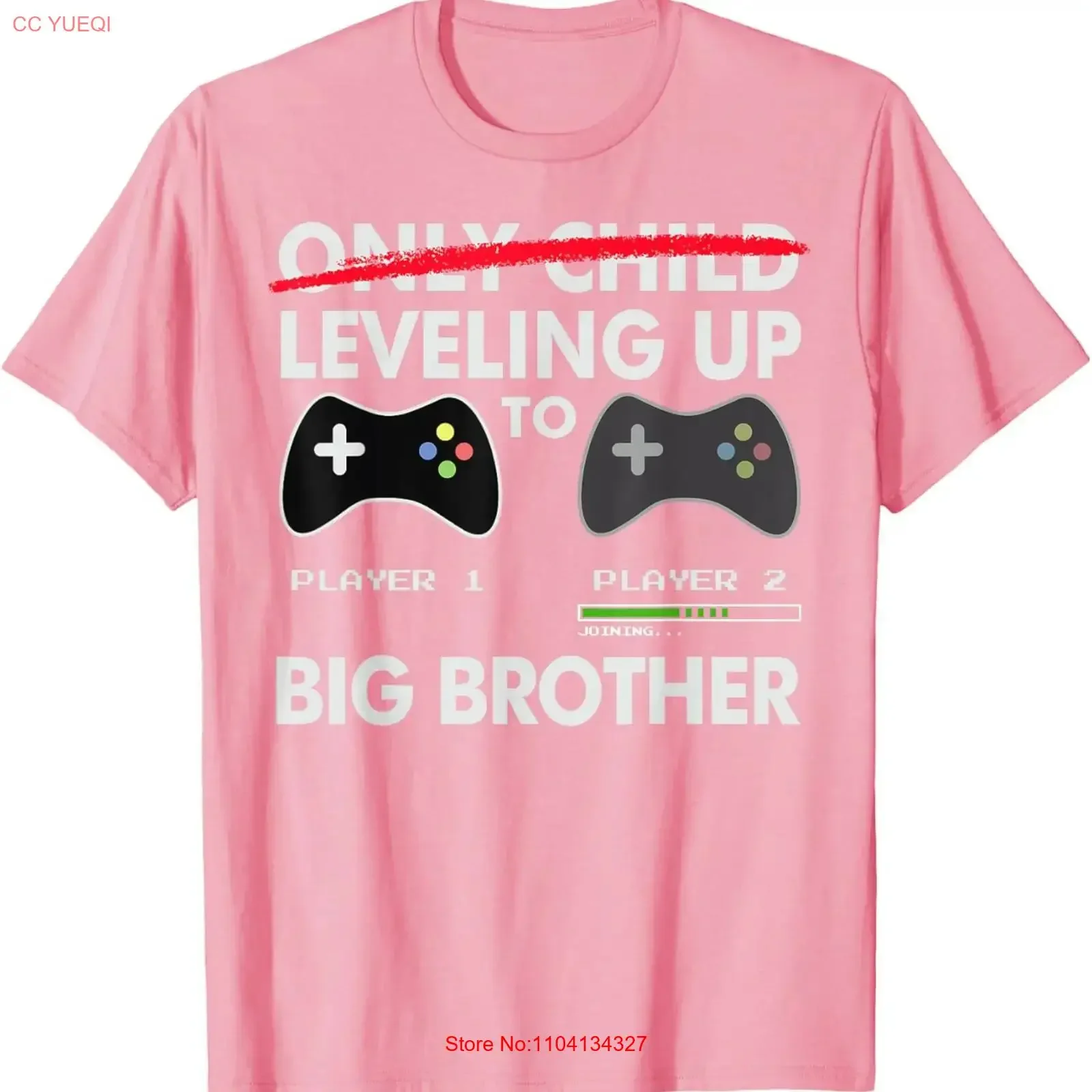 Leveling Up to Big Brother T Shirt Video Game Player  vintage Washed homme designer clothes Top For Everyday Wear fashion